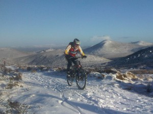 Cathal on the climb