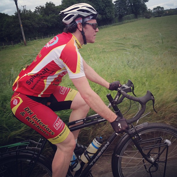 Paul Quinn out on the bike that will take him to Australia